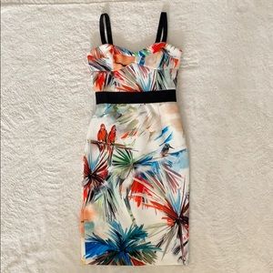 Milly- Multi-Color Tropical Watercolor Print Dress